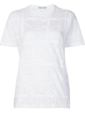 Comme Comme Cotton Ribbon Appliqué T-shirt — White