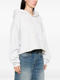 Golden Goose Cotton Cropped Hoodie — White