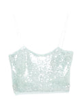Forte Forte Sequined Tank Top — light green