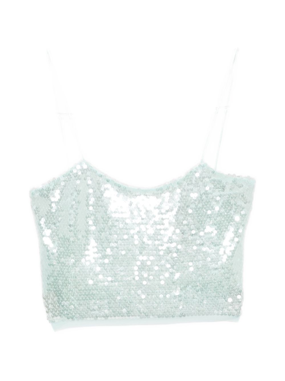 Forte Forte Sequined Tank Top — light green