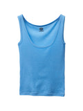 Versace Ribbed Wool Tank Top — Blue