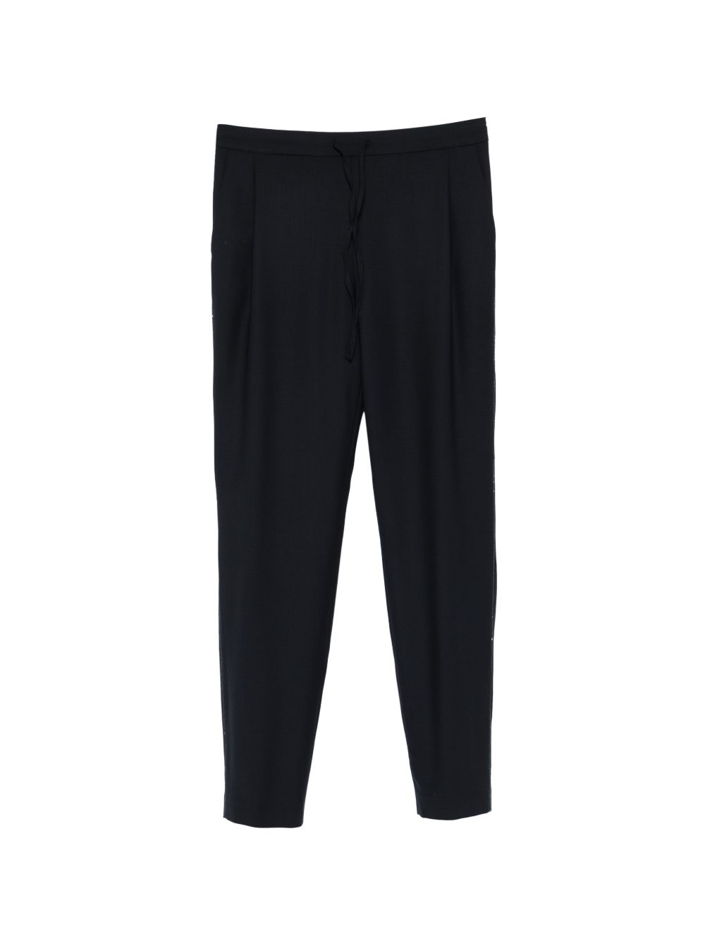 Fabiana Filippi Wool Drawstring Trousers — Black