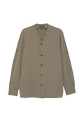 Emporio Armani Textured Cotton Shirt — Khaki