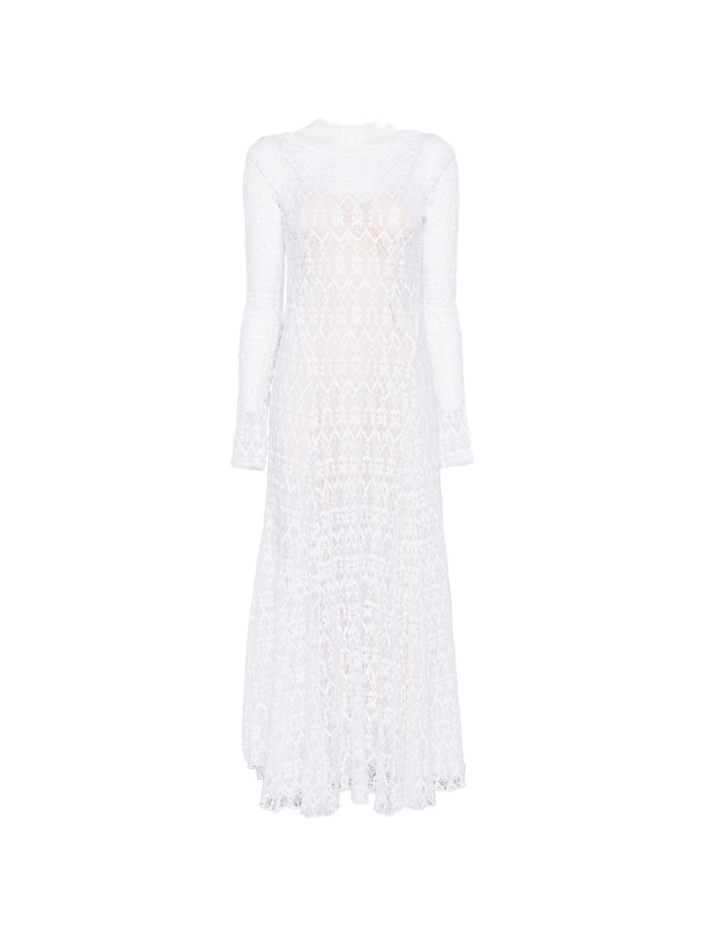 Forte Forte V-Back Lace Dress — White