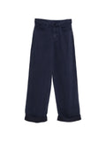 Emporio Armani Linen Blend Trousers — Navy