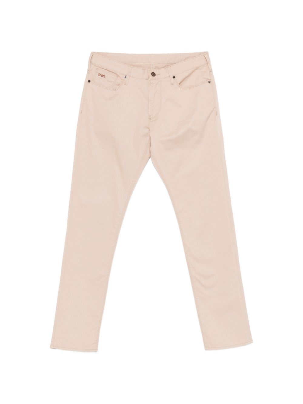 Emporio Armani Logo-Detail Denim Jeans — Beige