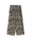 Ermanno Scervino Zebra Print Cotton Trousers — Black