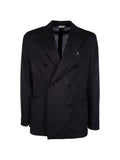 Boglioli Double-Breasted Wool Blazer — Black