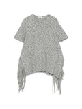 MRZ Cotton Fringed T-shirt — grey
