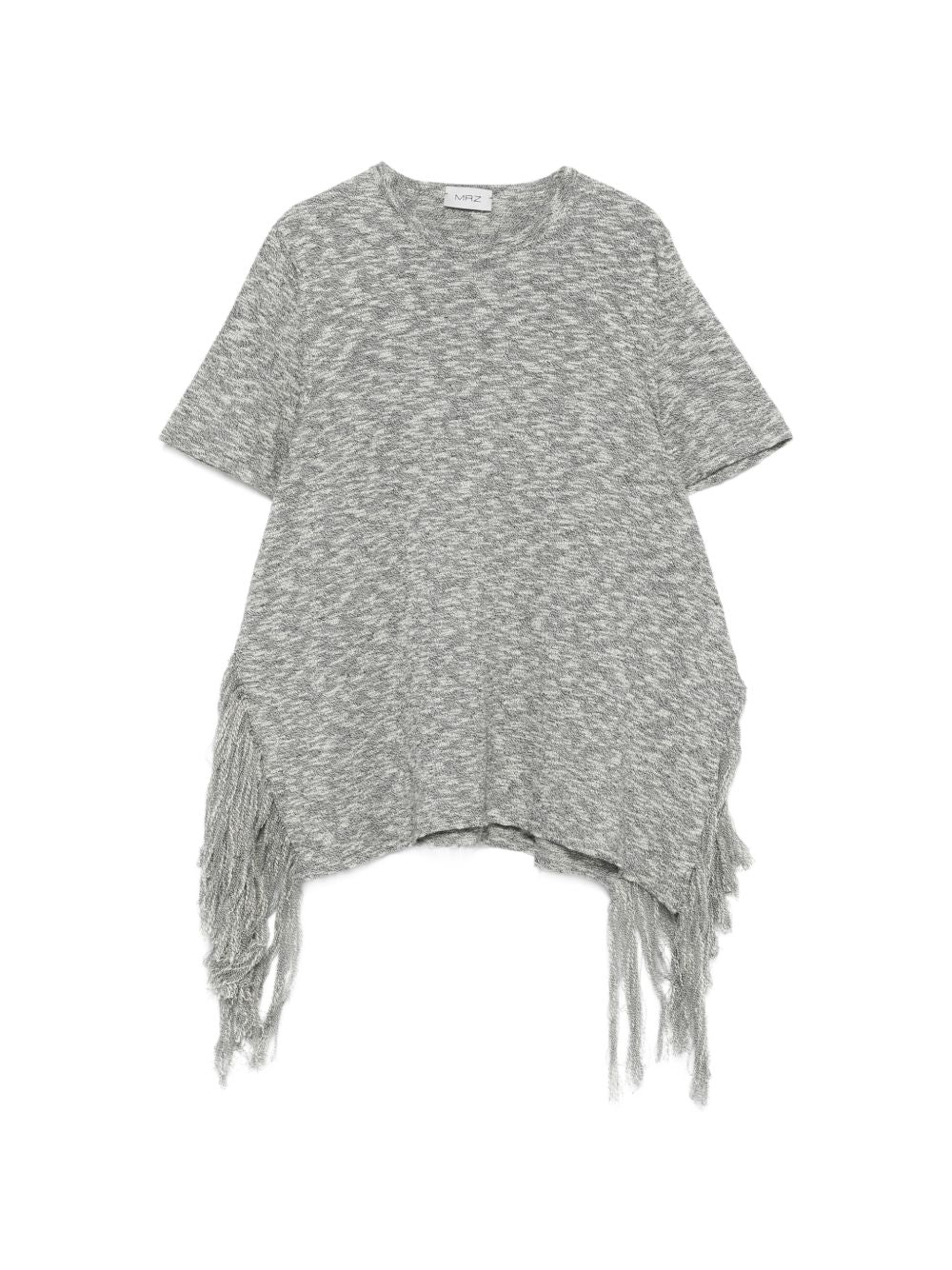 MRZ Cotton Fringed T-shirt — grey