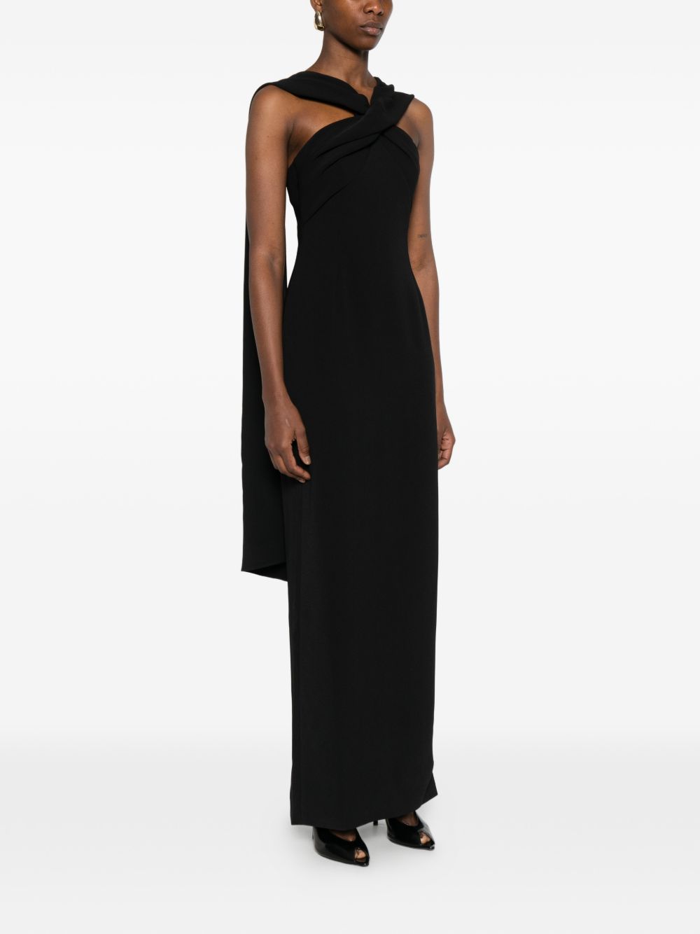 Solace London Rona Maxi Dress — Black