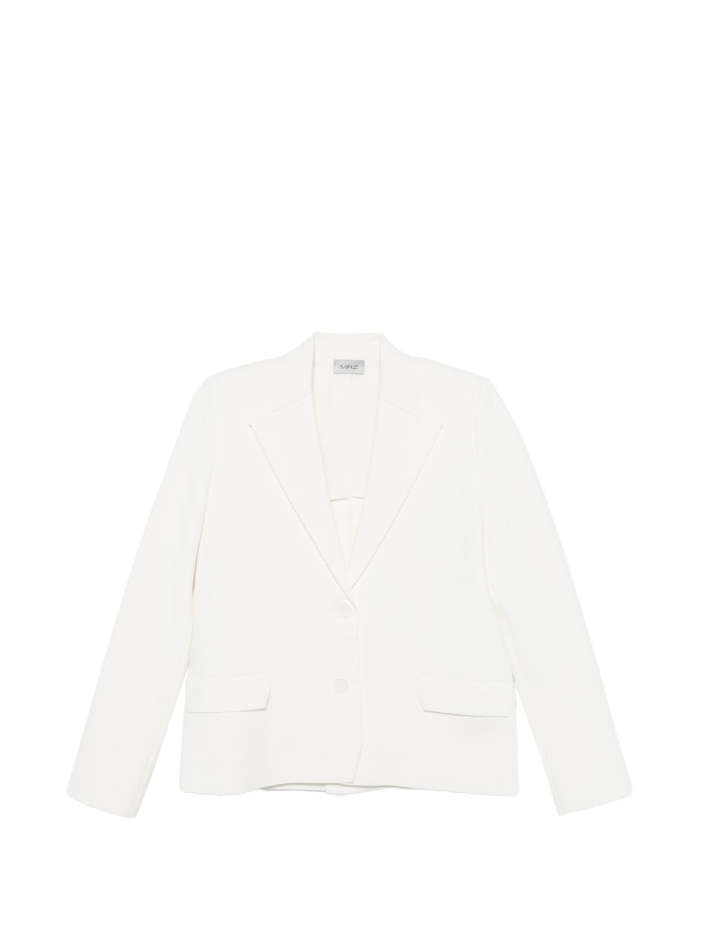 MRZ Virgin Wool Knitted Blazer — Cream