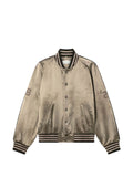 Golden Goose Satin Striped Bomber Jacket — Green