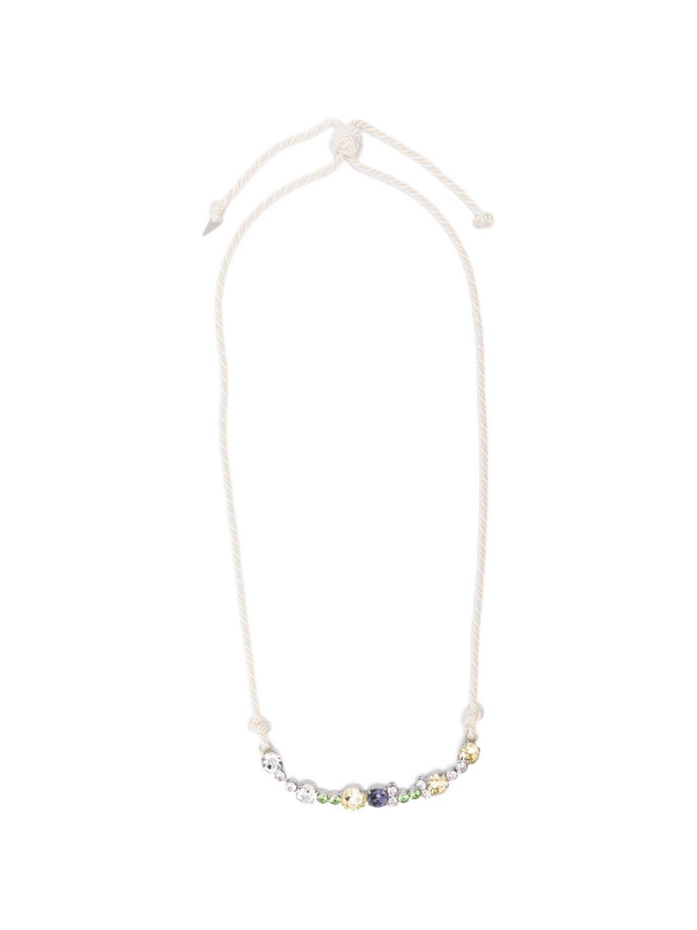 Forte Forte Crystal Braided Necklace — Ivory