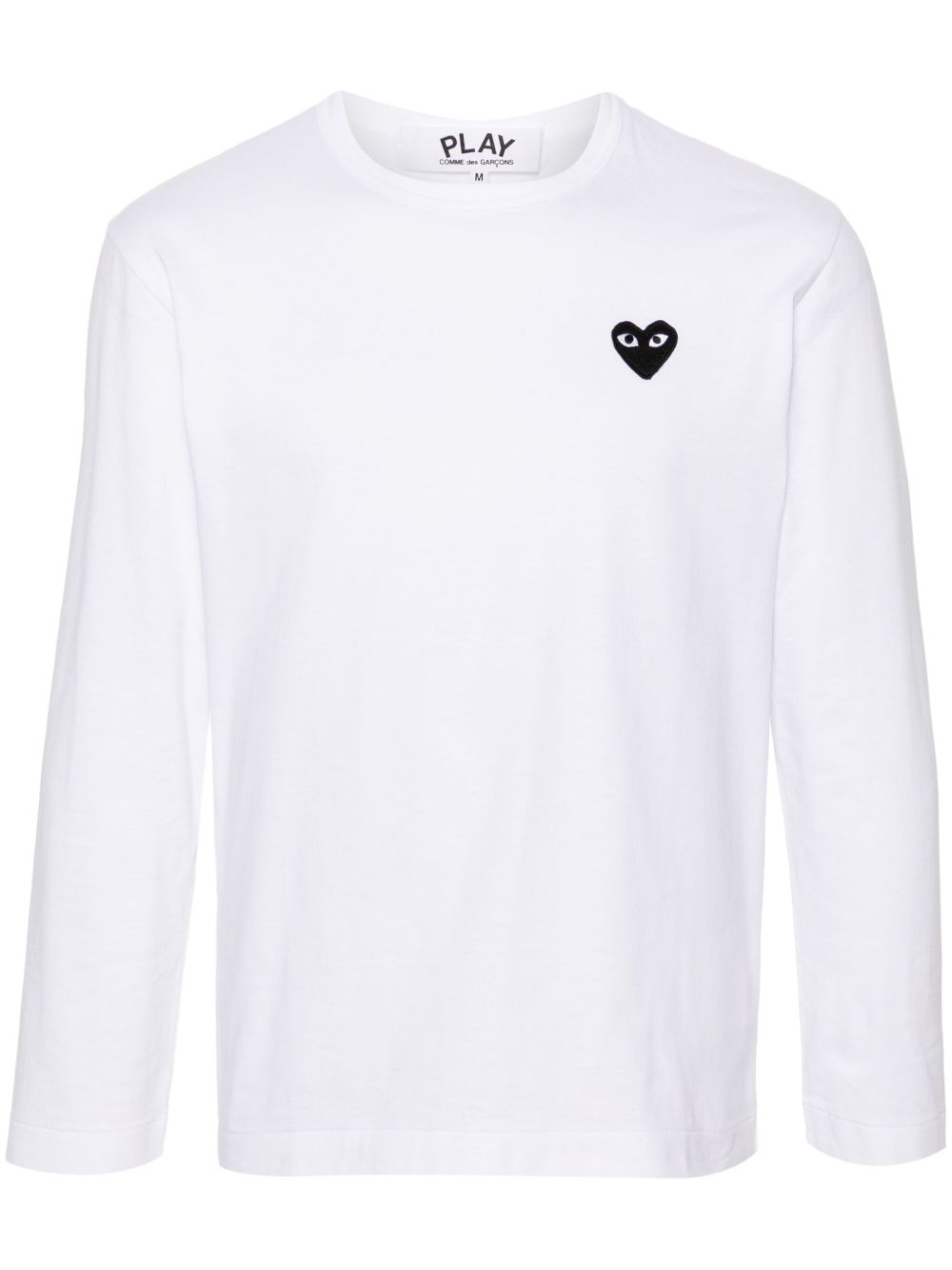 Comme Des Garcons Logo-Embroidered Cotton T-Shirt — White