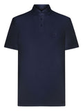 Giorgio Armani Interlock Cotton Polo Shirt — Navy