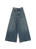 Balenciaga Wide-Leg Flared Denim Jeans — Blue