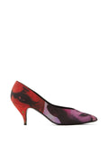Versace Face-Print Pointed-Toe Pump — Red