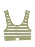 Closed Striped Cotton Tank Top — sage green