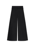 Courreges Wide-Leg Cotton Trousers — Black