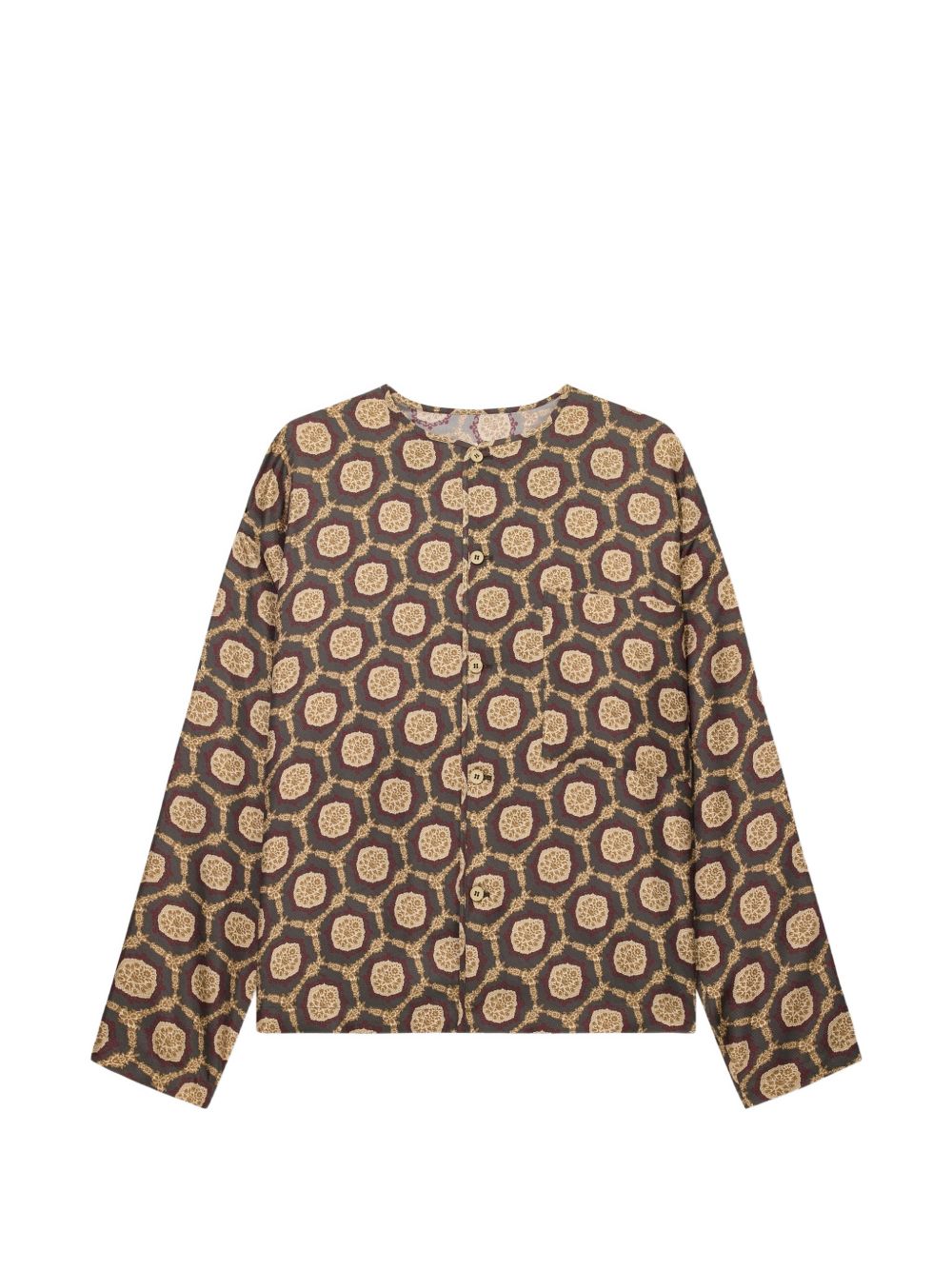 Emporio Armani Printed Jacket — Brown
