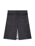Courreges Belted Denim Shorts — Indigo