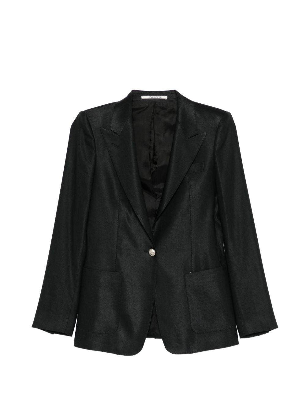 Tagliatore Wool Single-Breasted Blazer — Black