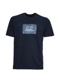 C.P. Company Logo-Patched Cotton T-shirt — Navy