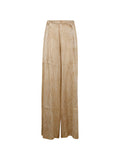 Avant Toi Silk Flared Trousers — Beige