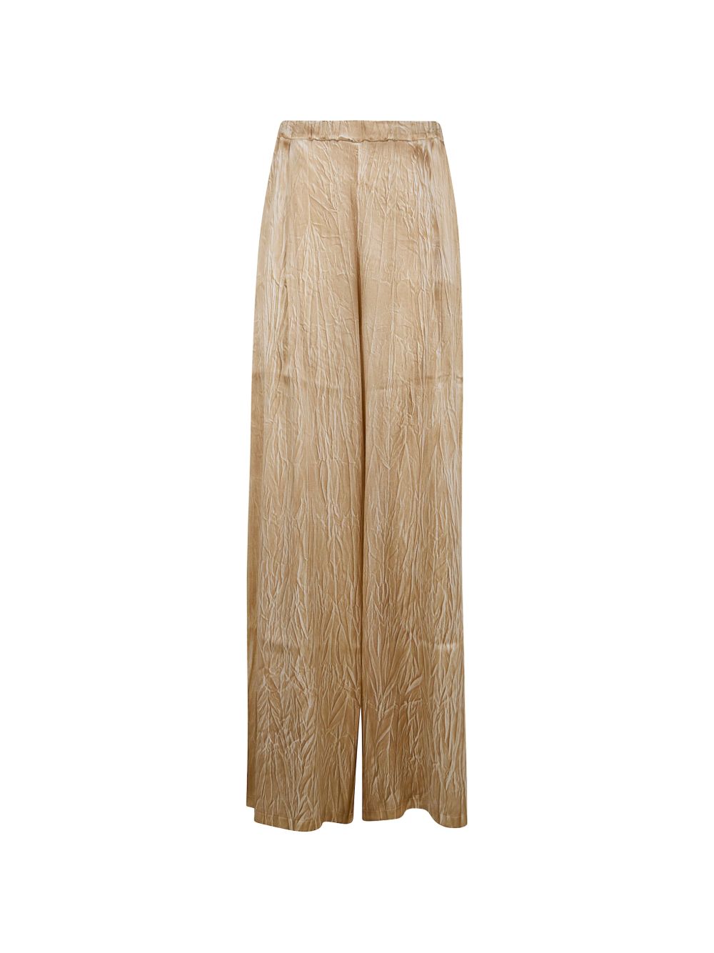 Avant Toi Silk Flared Trousers — Beige