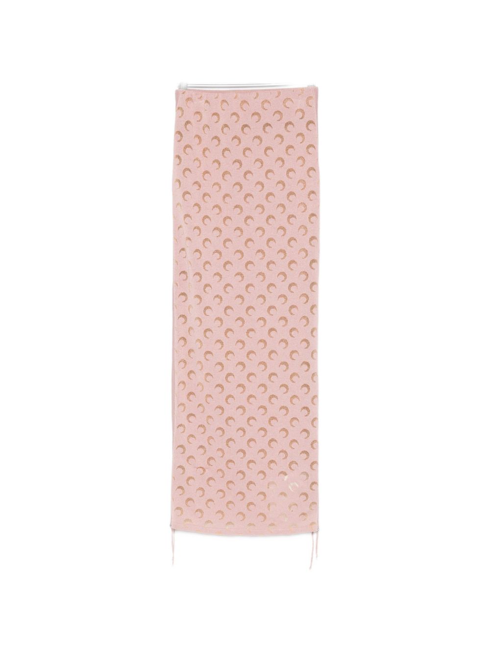 Marine Serre Moon Devore Knit Skirt — Pink