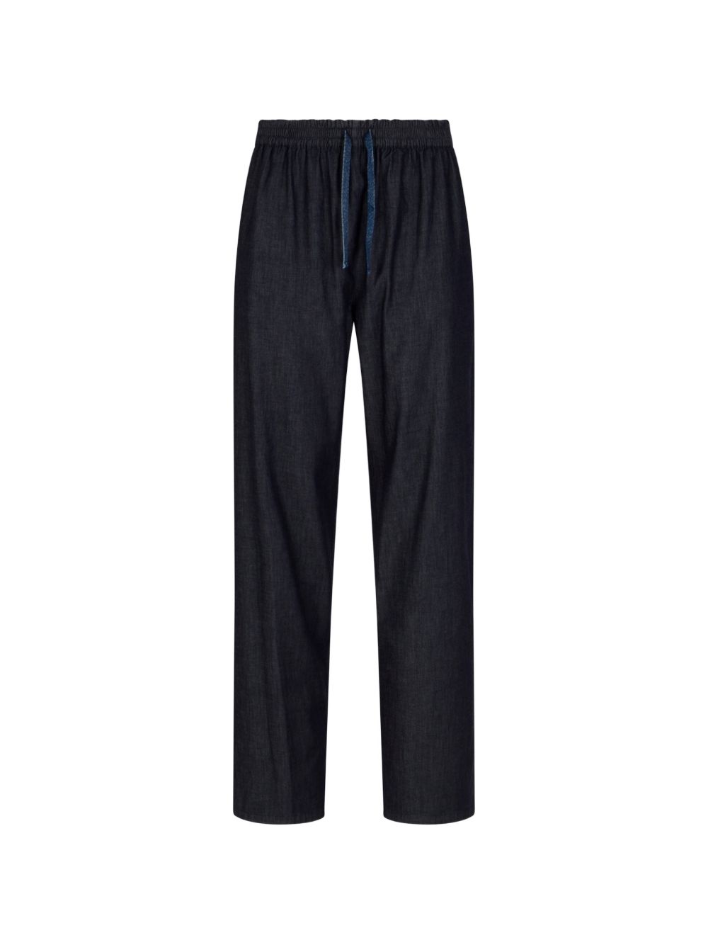 Emporio Armani Denim Cotton Trousers — Navy