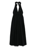 MATTEAU Halter Neck Cotton Dress — Black