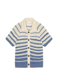 Closed Striped Cotton Cardigan — Blue