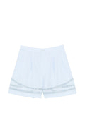 Ermanno Scervino Lace-Trim Cotton Shorts — Light Blue