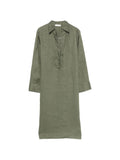 ARCHIVIO '67 Linen Chemisier Dress — Sage Green