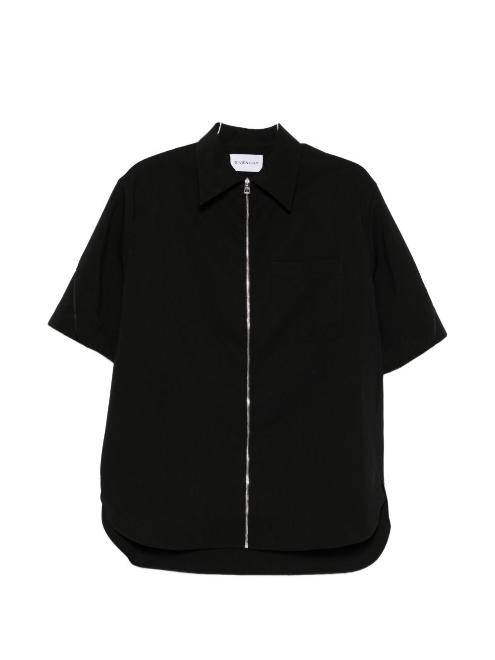Givenchy Zip-Front Shirt — Black