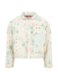 Junya Watanabe Floral-Print Linen Jacket — Cream