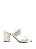 EMPORIO ARMANI EXCLUSIVE Snakeskin Leather Mule — White