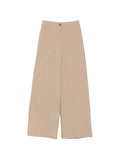 Emporio Armani Wide-Leg Cotton Trousers — Beige
