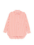 ARCHIVIO '67 Striped Cotton-Blend Shirt — Coral