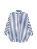 ARCHIVIO '67 Cotton-Blend Striped Shirt — Blue