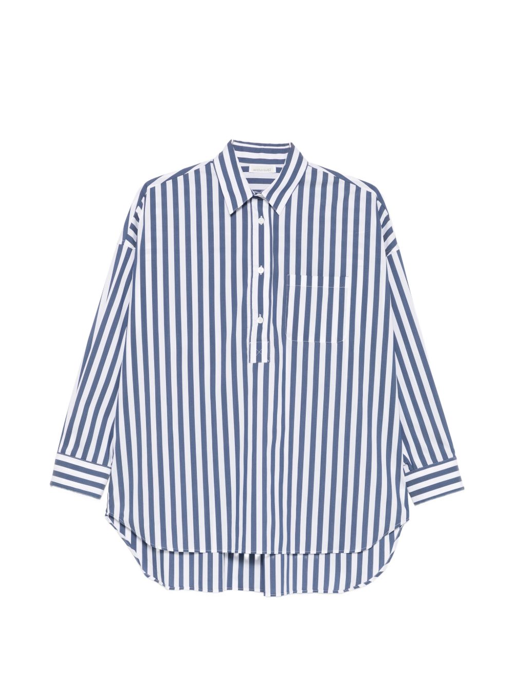 ARCHIVIO '67 Cotton-Blend Striped Shirt — Blue