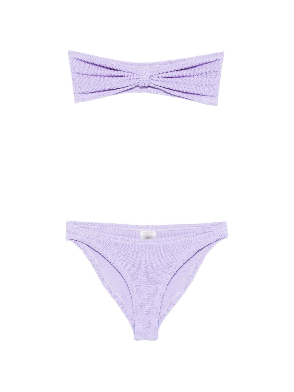HUNZA Textured Knit Bikini — Lavender