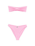 HUNZA Textured Knit Bikini Set — Pink
