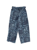 Emporio Armani Paisley-Print Cotton Trousers — Navy