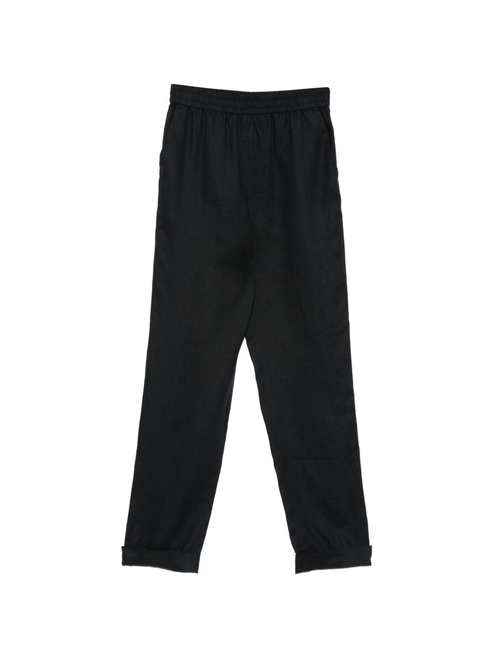 Emporio Armani Linen Trousers — Black