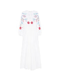 Forte Forte Embroidered Cotton Dress — White