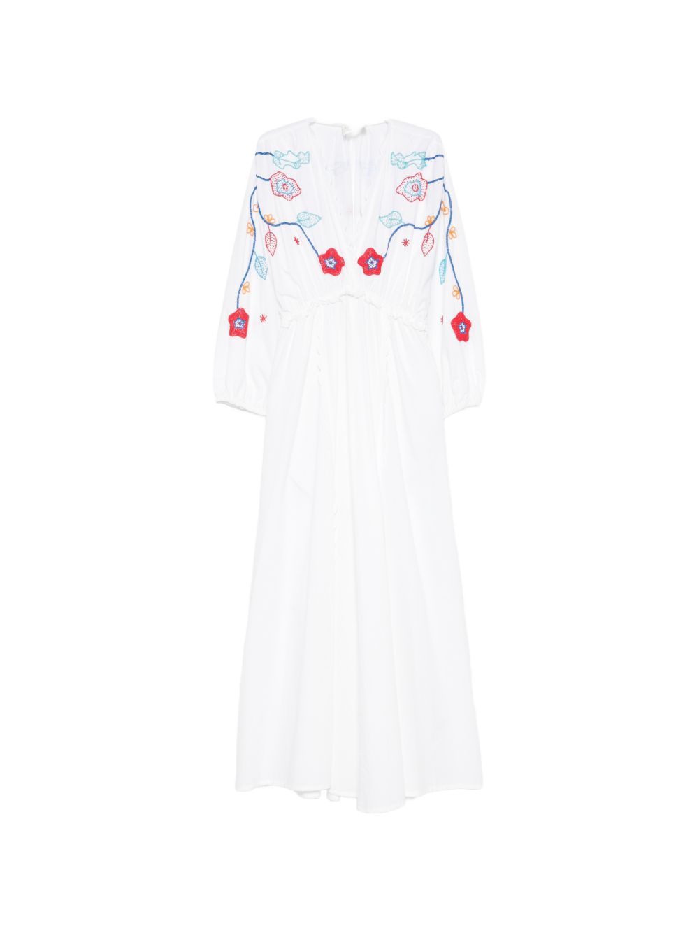Forte Forte Embroidered Cotton Dress — White
