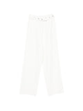 MRZ Wide-Leg Belted Trousers — White